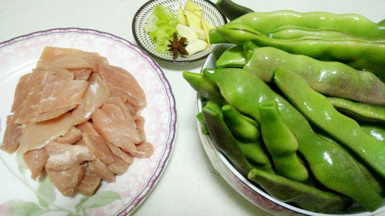 炖豆角,准备好食材。