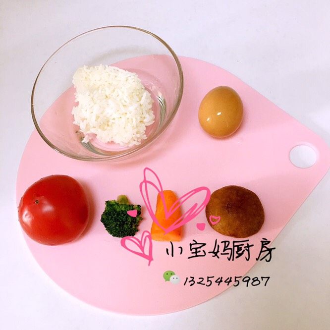 米饭炖蛋,准备食材