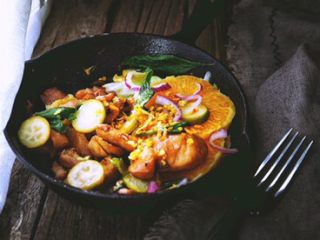春日小清新 香橙煎鸡肉