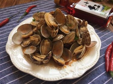 辣炒花蛤,出锅享用吧
