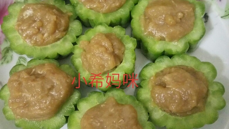 苦瓜酿肉肉,把肉塞进苦瓜中!