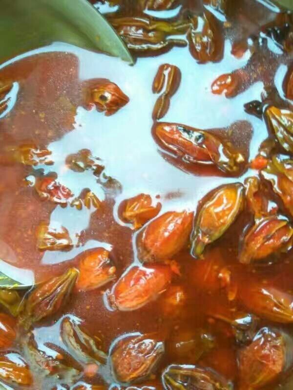 卤煮/水焗盐焗鸡翅、鸡脚,汤汁煮沸后，用小汤勺盛一点汤汁试味，含嘴里试香味、咸淡。（汤汁咸度为舌头麻咸为准）加栀子使制作成品会呈淡金黄色。