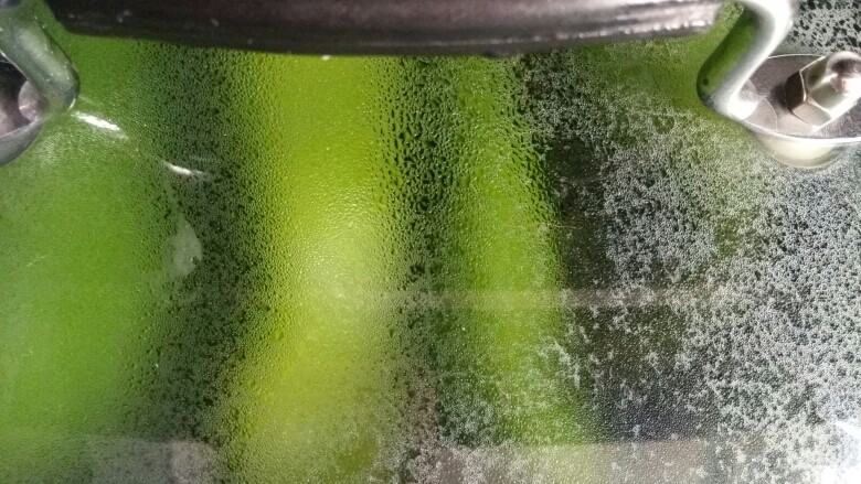 家常酱豇豆,盖上锅盖,中火烧开,小火慢炖。