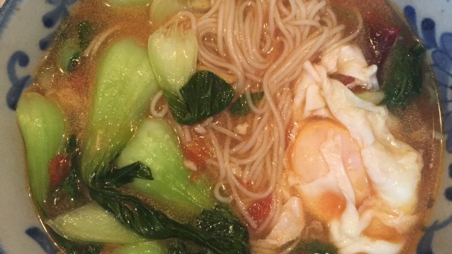 青菜鸡蛋面