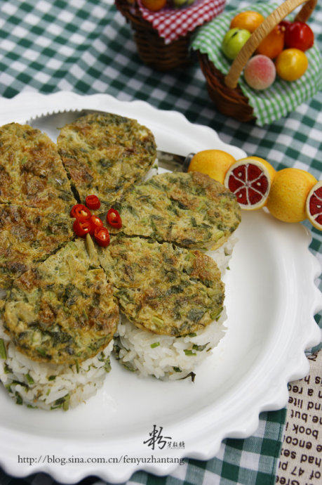 香椿蛋饼饭团