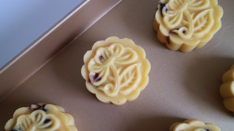 奶香绿豆糕,花纹一,蔓越莓口味