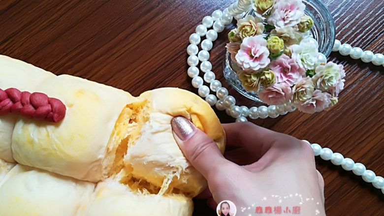 南瓜椰蓉面包(无油版), 成品图