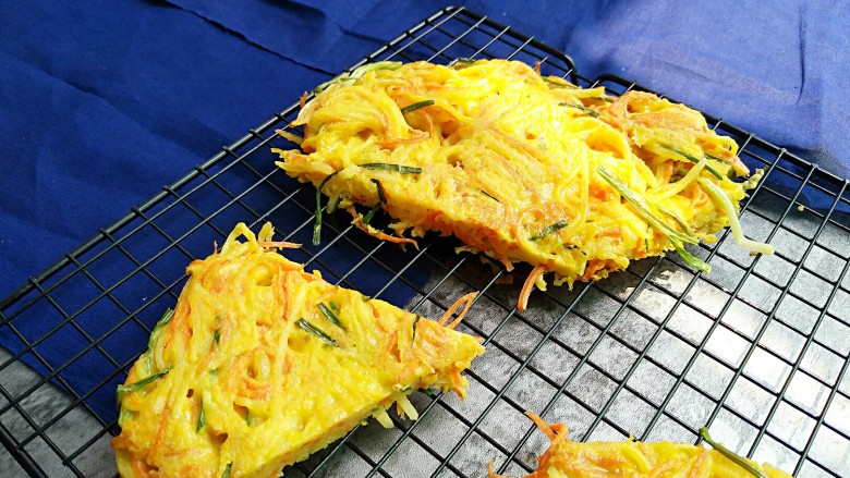 黄金田园菜饼,纯纯的蔬菜!