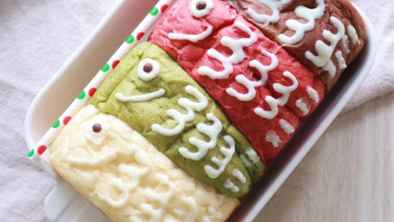 鲤鱼旗奶香小面包,成品图