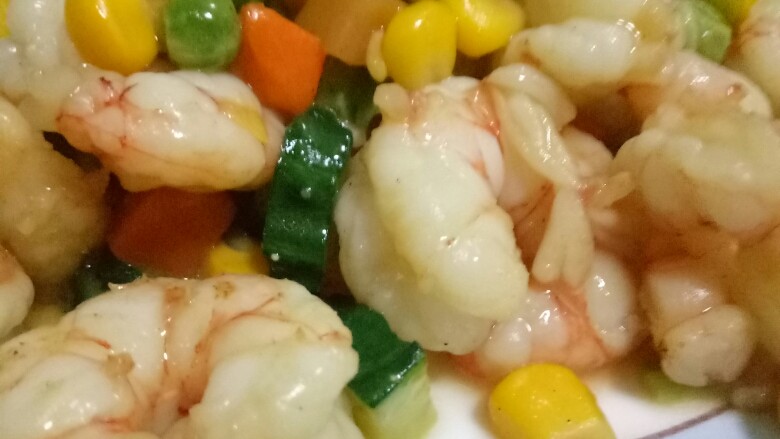 清真简易五彩虾仁