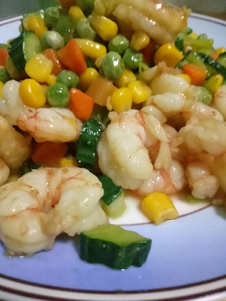 清真简易五彩虾仁