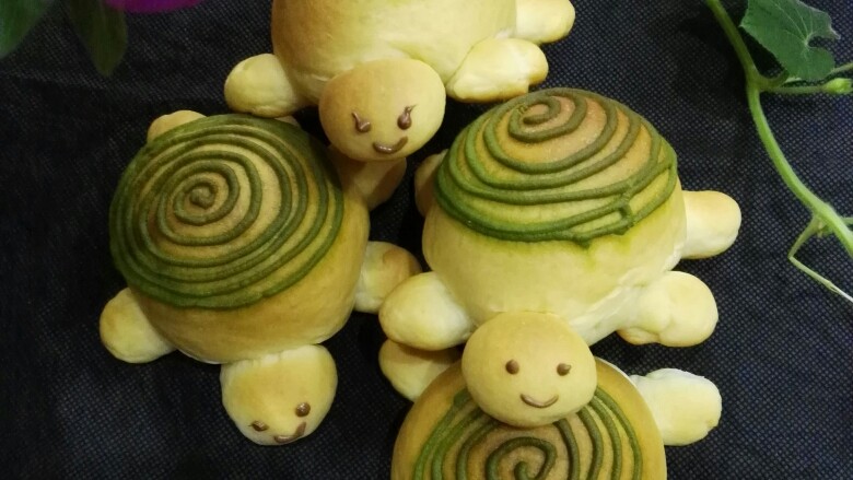 小乌龟面包#面团的发酵之旅#