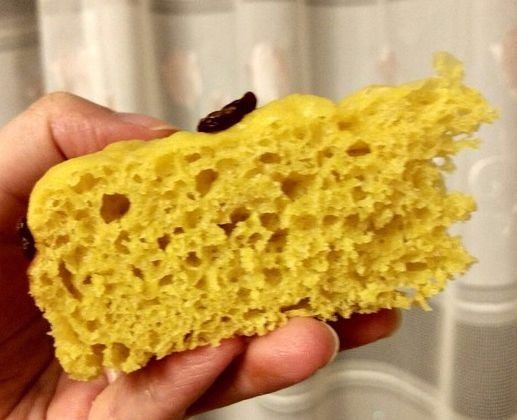 南瓜发糕,简单的一块南瓜美味就诞生了哈！松软可口。