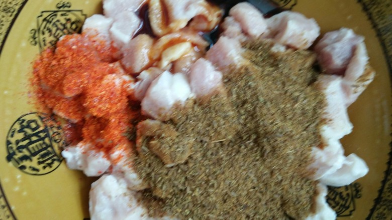 烤箱烤肉串(炒鸡好吃),搅拌均匀,