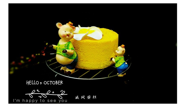 胡萝卜酸奶戚风蛋糕,成品图,
