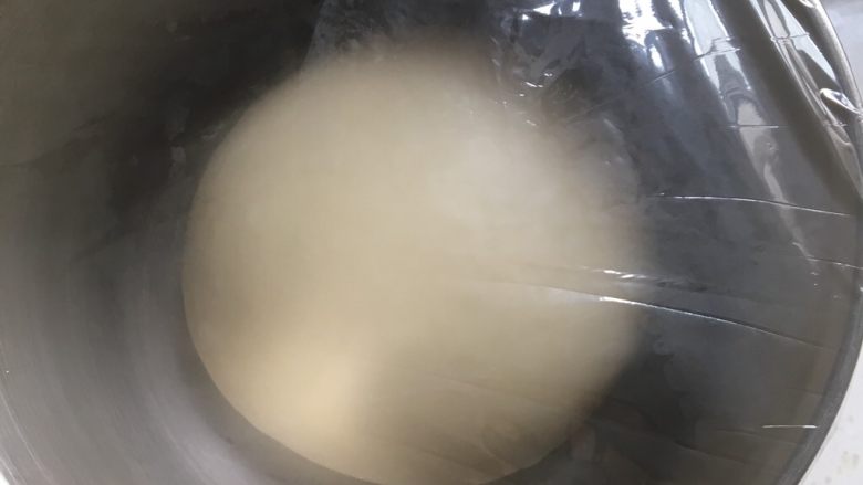 超软酸奶小餐包,揉圆放盆中,盖上保鲜膜发酵