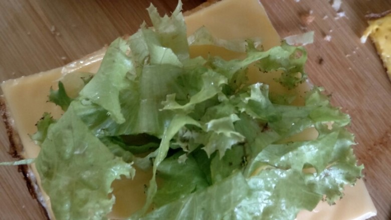 鸡蛋三明治,切好的<a style='color:red;display:inline-block;' href='/shicai/ 121'>生菜</a>，挤少许<a style='color:red;display:inline-block;' href='/shicai/ 699'>番茄酱</a>