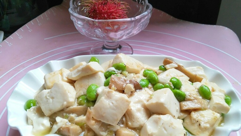 菌菇豆腐,成品图,