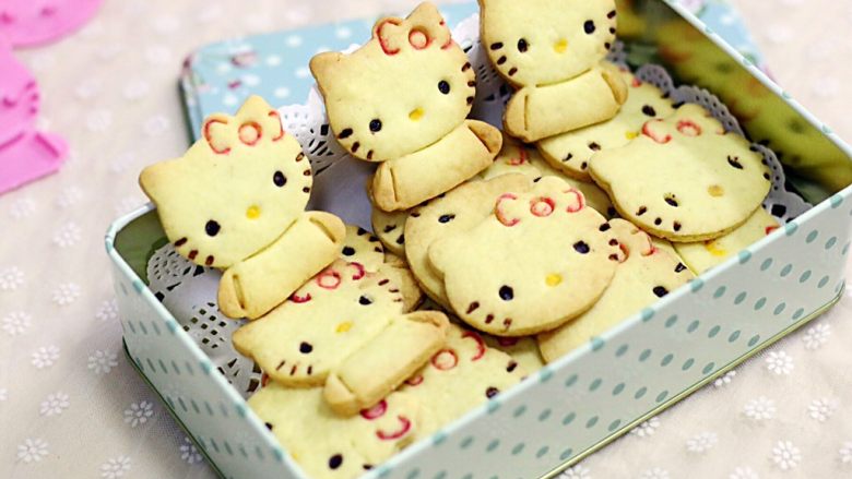 hellokitty饼干,和孩子一起动手试试吧!