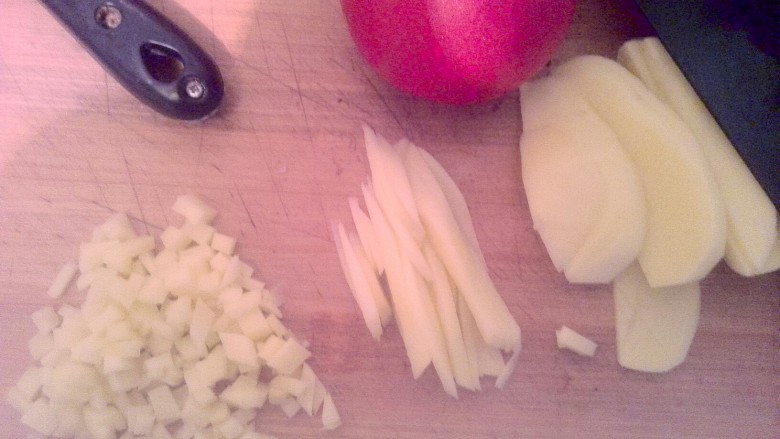 番茄辣酱意面,<a style='color:red;display:inline-block;' href='/shicai/ 23'>土豆</a>同上 最后切成丁 