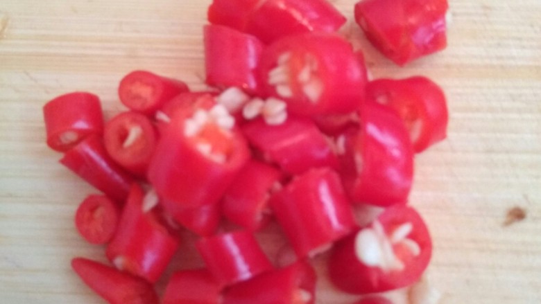 辣椒香菇蒜爆火腿,<a style='color:red;display:inline-block;' href='/shicai/ 212331'>指天椒</a>切圆块