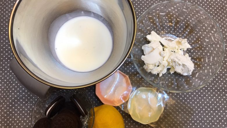 清爽甜点《柠檬Oreo芝士蛋糕》【蛋糕】,准备食材,重量精准点。