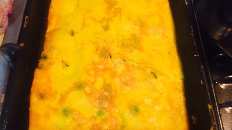 大虾寿司,翻过来,再烘一下。