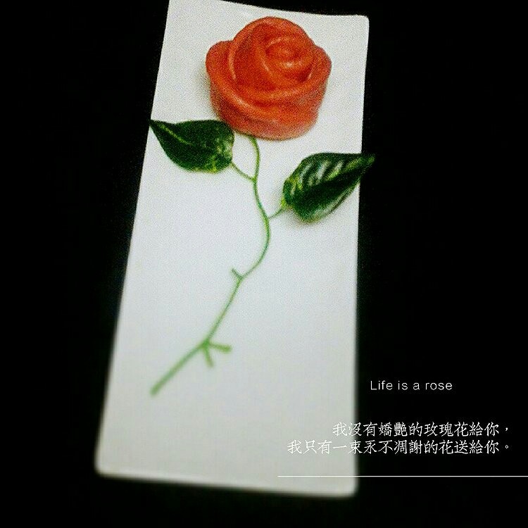 玫瑰花馒头,成品图。