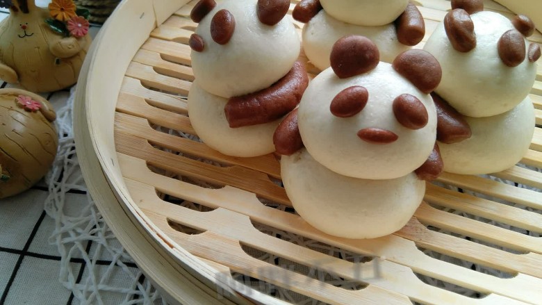 熊猫花样面食,hi,你好吗?我要吃你啦,愿意不,不犯法吧!