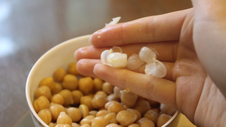 西式健身餐又名的“Hummus”,想有一个更细的酱的话,把皮去掉(在热<a style='color:red;display:inline-block;' href='/shicai/ 156925'>水</a>里泡一下就很简单了)