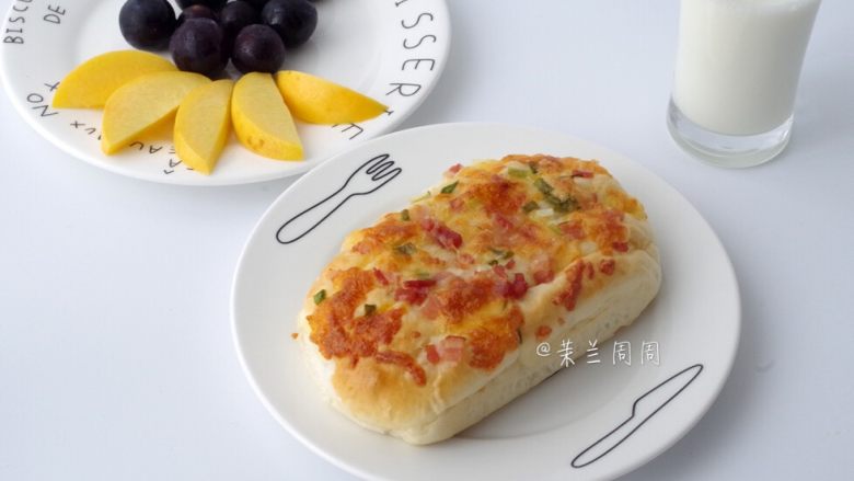 香葱培根芝士面包(咸香味),做为早餐棒棒哒!