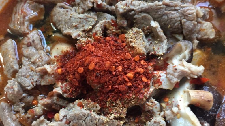 水煮牛肉,辣椒粉