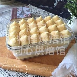 豆乳蛋糕,这个角度能看到层次