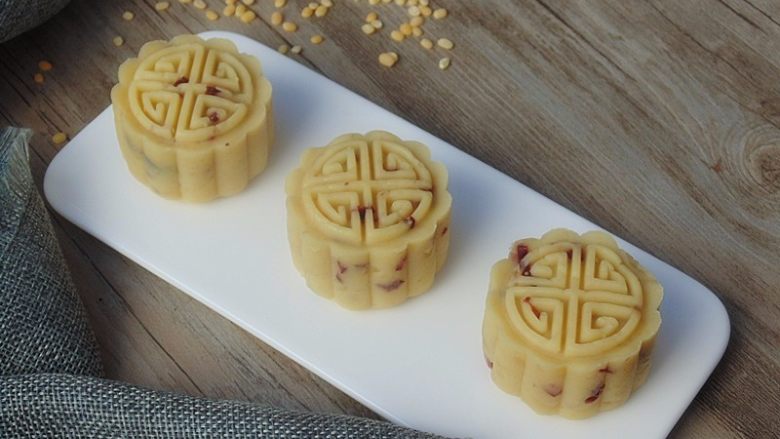 蔓越莓绿豆糕