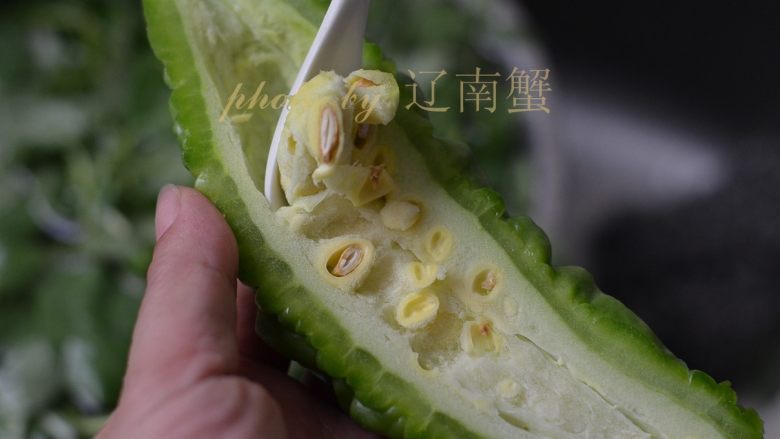 枸杞冰苦瓜,<a style='color:red;display:inline-block;' href='/shicai/ 673'>枸杞</a>用纯净水浸泡。另备冰块和冰水。苦瓜竖向切开，用勺子挖掉内瓤。