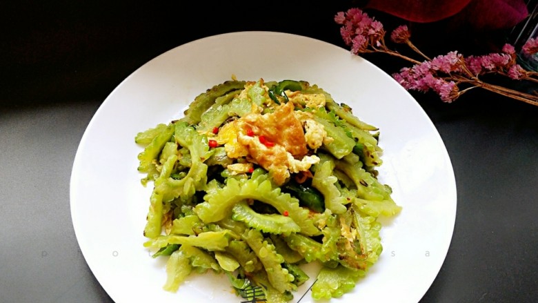 苦瓜青椒鸡蛋,成品图