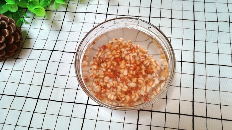 菱角薏米粥,<a style='color:red;display:inline-block;' href='/shicai/ 494'>薏米</a>洗净浸泡1小时