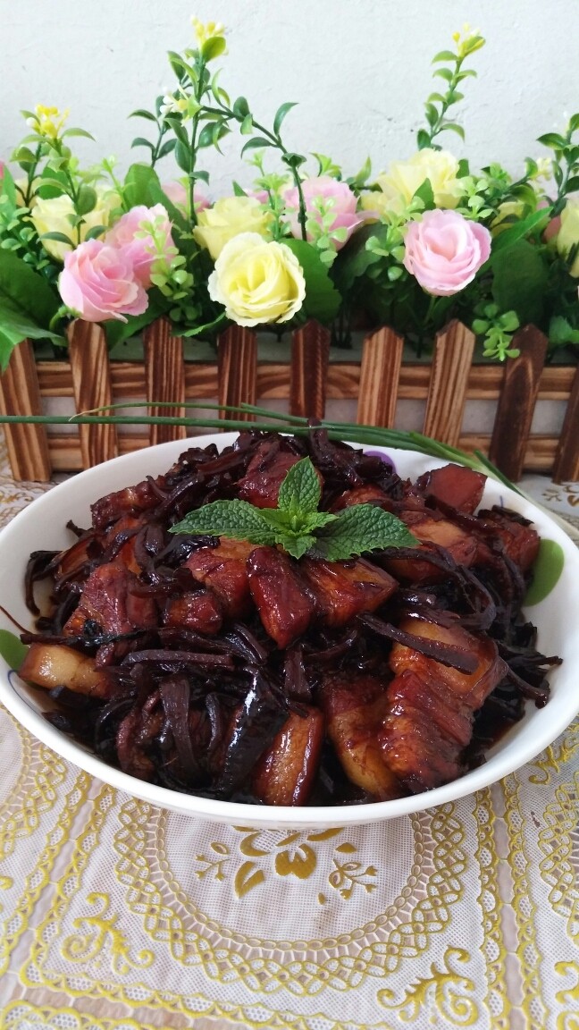 野菌菇烤肉,装盘点缀下,拍片