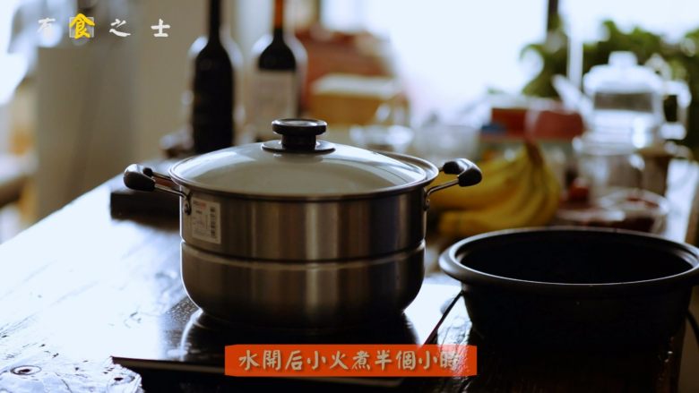 笃出春天的味道,超满足的徽菜——腌笃鲜,水开后,小火煮半个小时