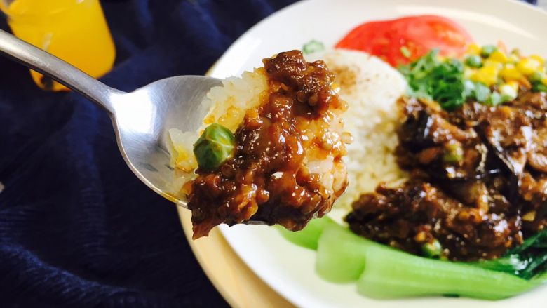 #咸味#  家乡特色茄子饭,成品图
