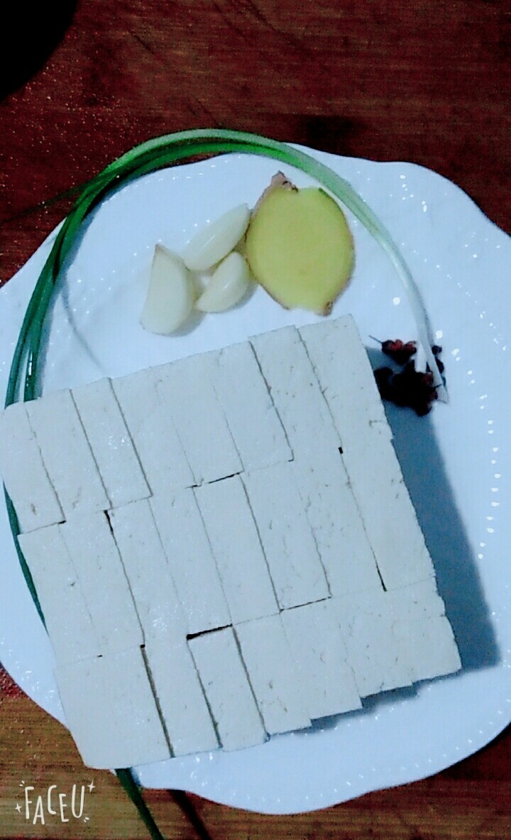黄金豆腐,食材准备好