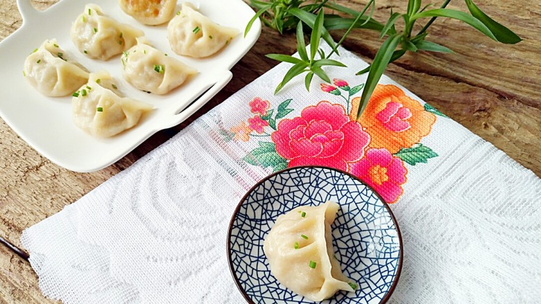 鲜肉灌汤煎饺,成品图!
