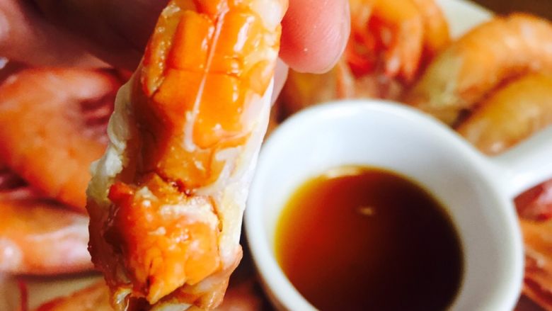 原汁原味白灼虾🦐,再来一张,这虾够鲜甜脆.