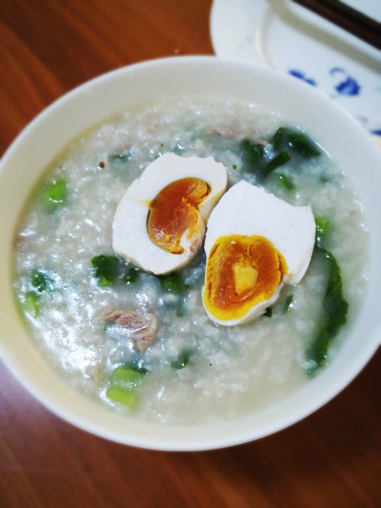电饭煲之青菜瘦肉粥