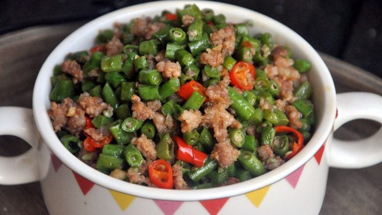 豇豆肉末,美味下饭菜。