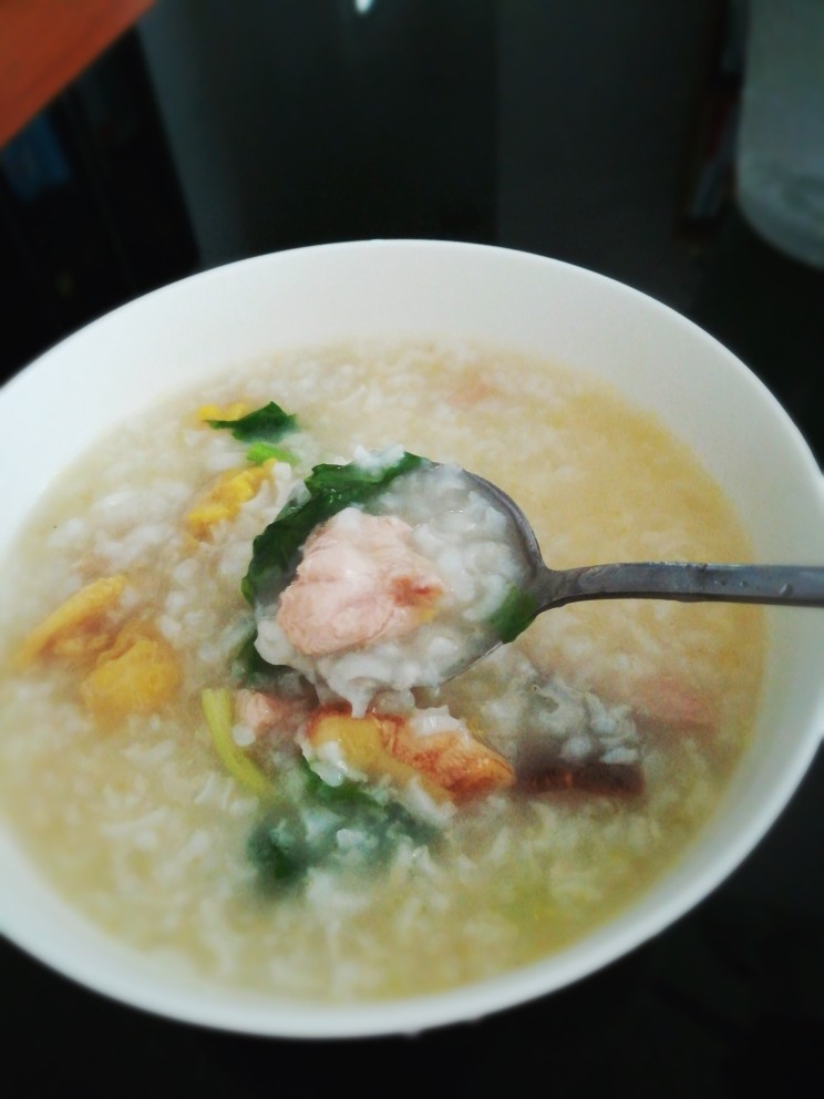 电饭煲之芹菜鸡肉粥
