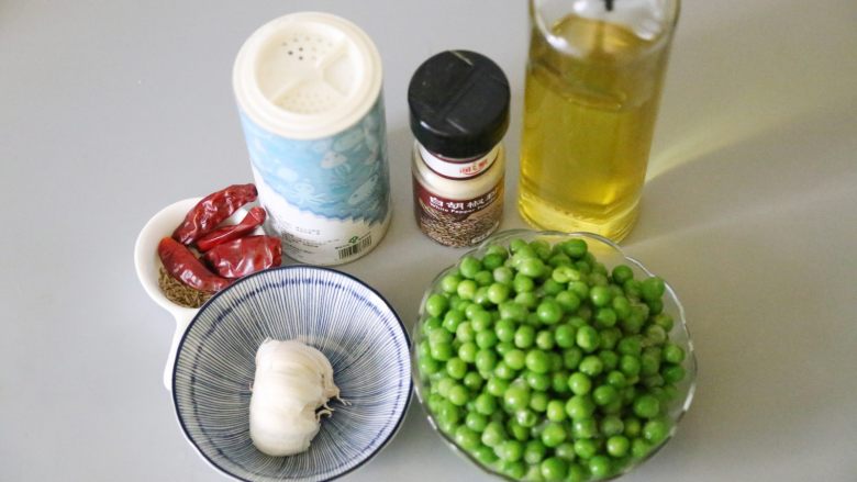 蒜香青豆,这么好所需要的食材。