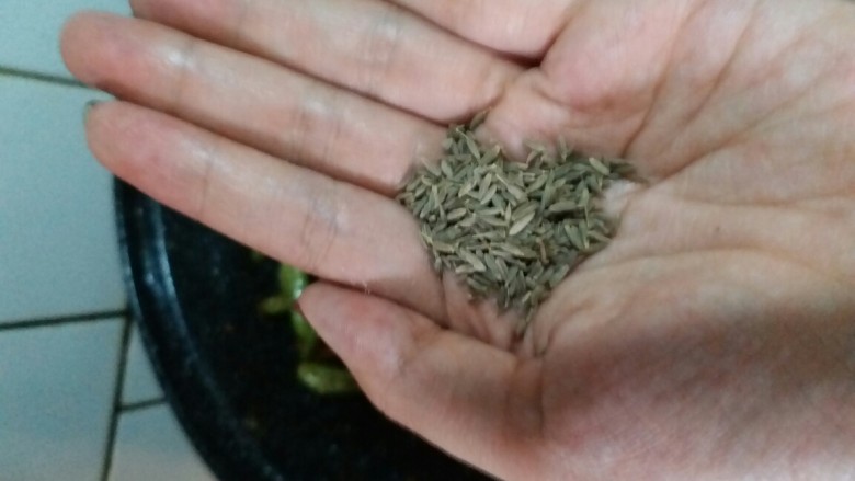 干煸鸡脆骨豆角,最后一步秘密武器,孜盐……放进去就可以了……
