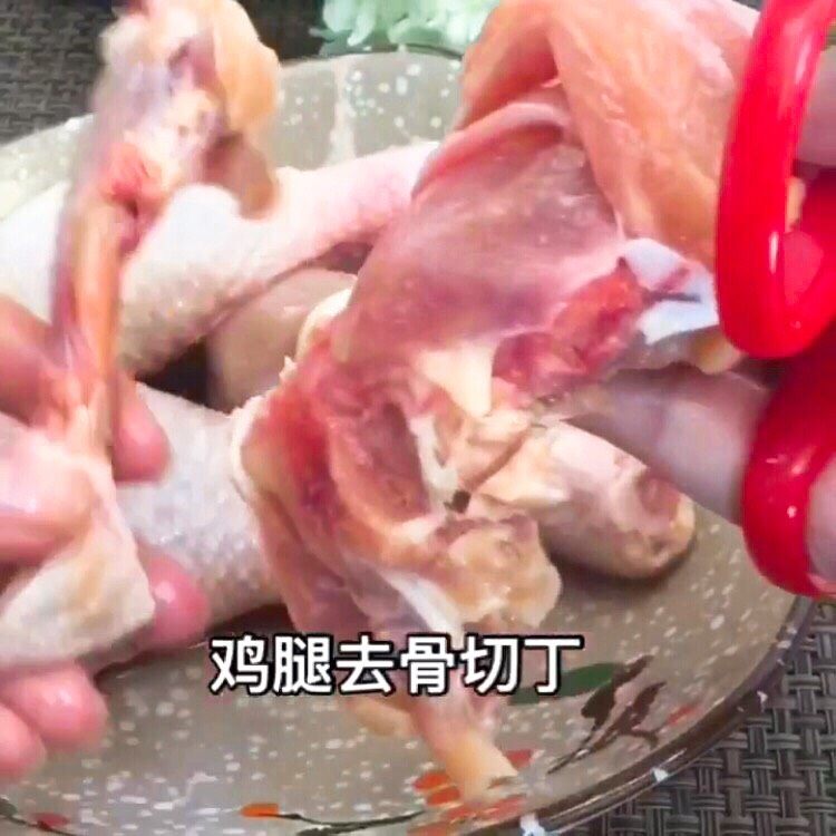 米饭杀手—辣子鸡丁,大鸡腿去骨切丁