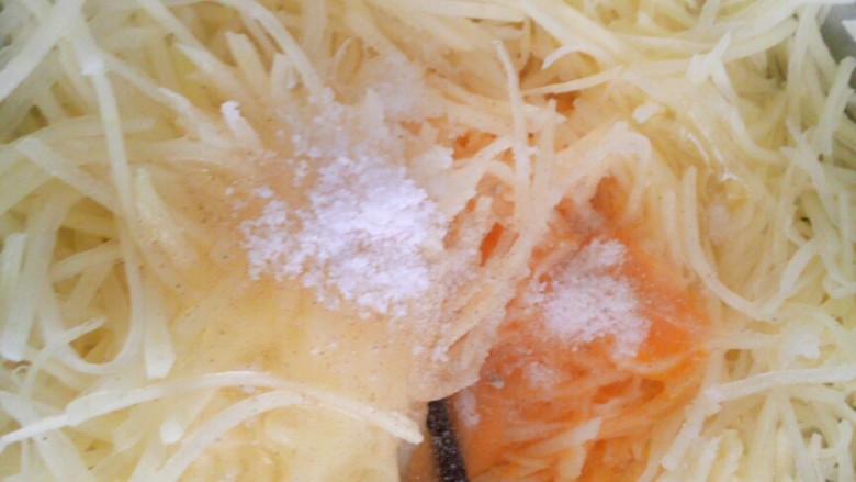 元气早餐~土豆饼+玉米汁,1匙盐和1/5匙<a style='color:red;display:inline-block;' href='/shicai/ 720'>胡椒粉</a>